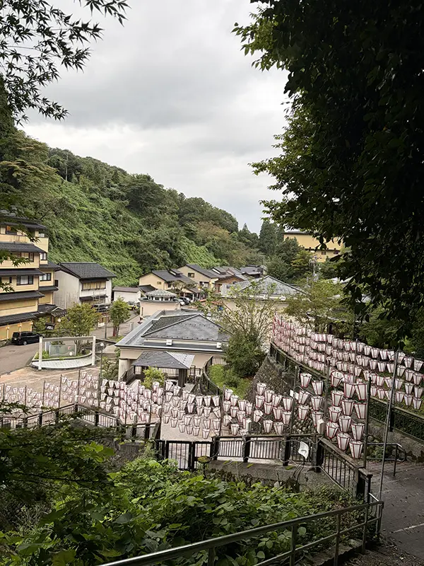 The Lantern-Lit Path to Yuwaku Onsen
